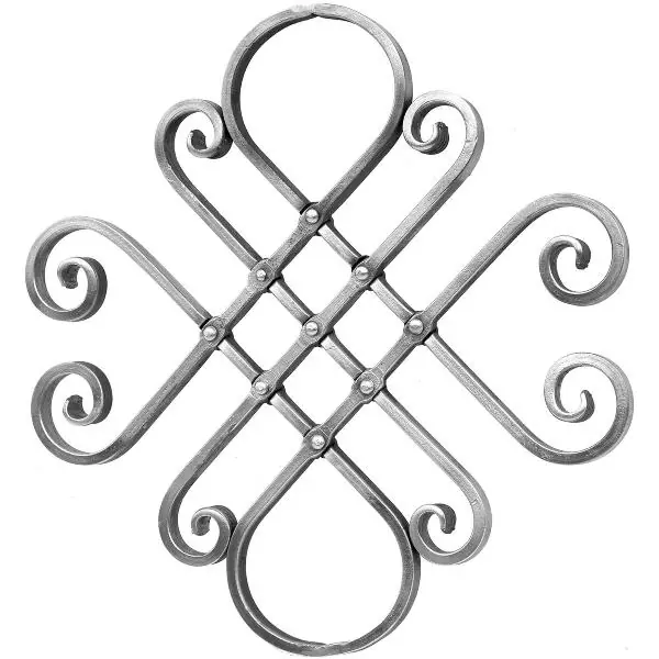 IAM DESIGN dekorativní prvek, profil 16 x 8 mm, 400 x 410 mm, kované železo Odeslání Ihned