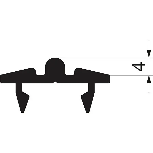 GU HS vodicí lišta bb P2209 pro podlah.ved. D=6700mm na míru, stř. elox. Hit Sezóny