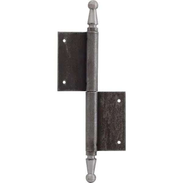 Vysoce Kvalitní Dveřní závěs s ozdobnou hlavou, pravý 120 x 180 mm, ocel surová