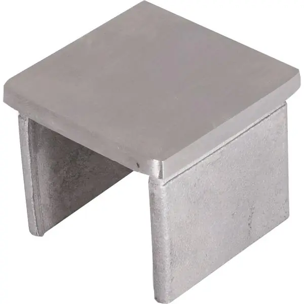 Koncovka pro hranaté madlo s drážkou 40x40x1,5mm, nerez broušená V4A Rychlé Dodání