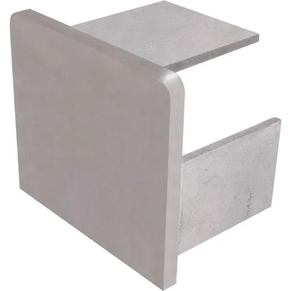 Koncovka pro ochranný hranový profil, 28 x 25 x 20 mm, zamak nerez efekt Časově Omezené