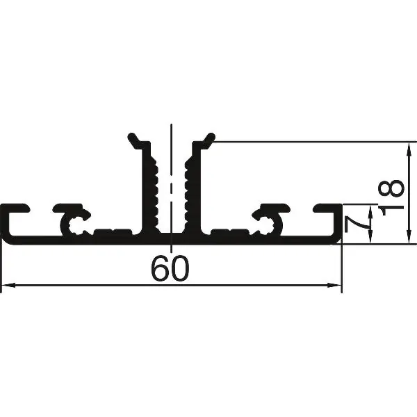 Rychlé Dodání THYSSENKRUPP Syprotech traverzový profil 60/7 nenosný, d=6000 mm, hliník