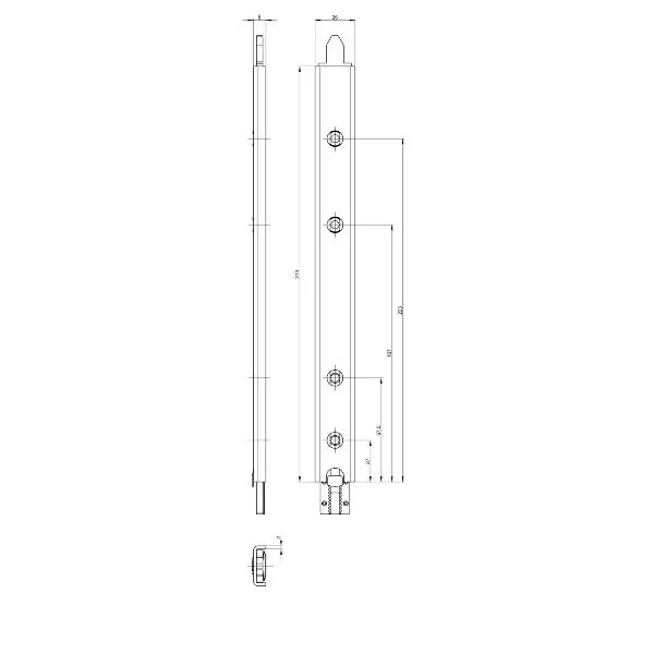 Ověřený Připojovací jednotka k falc.převodovce, Secury Automatic 270 mm,horní
