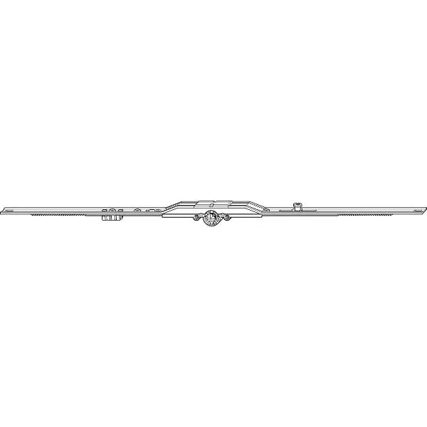 ROTO NT/NX OV-převodovka středová/variabilní DM 8 mm D=1380 mm 2V čep stříbrná Omezená Nabídka