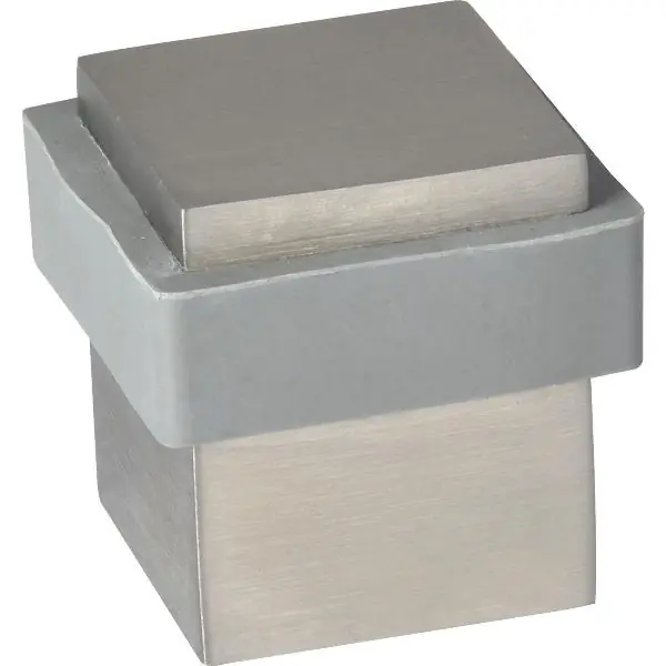 Dveřní zarážka hranatá 25 x 25, délka 30 mm, na stěnu, nerez mat Víkendová Akce