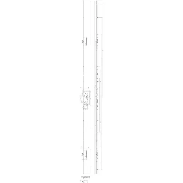 Aktuální GU MFV-zámek Secury Automatic DIN, DM 40, štulp 2285 x 16 x 3 mm hr., stříbrný