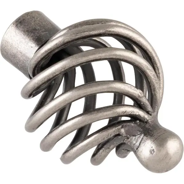 Autentický Knopka Cage ø 34 mm, hloubka 50 mm, ocel starocín antik