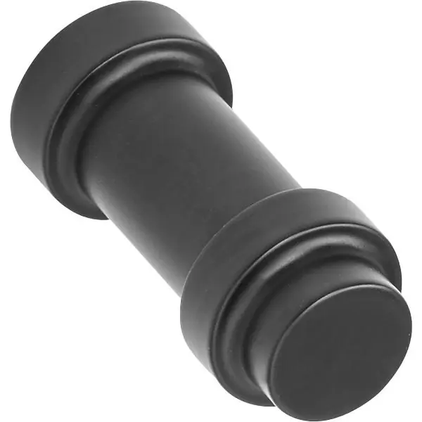 Nábytková knopka Pillar ø 11,4 mm, zinkový tlakový odlitek, černý mat Vysoce Kvalitní