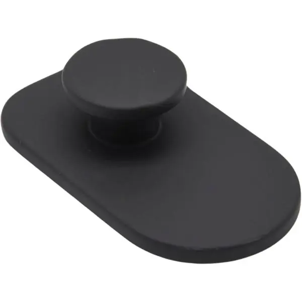 Věšák na kabát Cozy Hook 1, zaoblená deska, strukturovaný háček, černý plast Aktuální