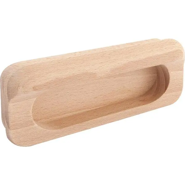 Ověřený Úchytková mušle Horkos, šířka 107 mm, výška 50 mm, buk pařený bez úpravy