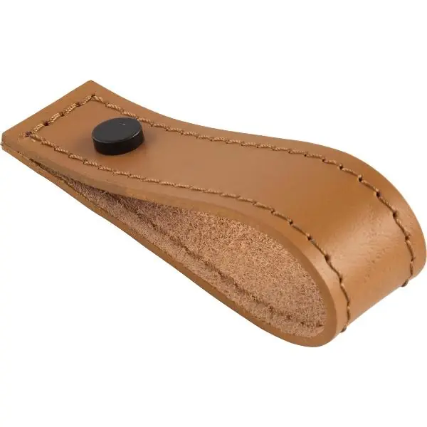Autentický Knopka Marse šířka 25 mm, výška 100 mm, kůže sv. hnědá