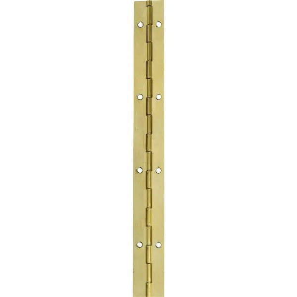SCHMALE Tyčový pant, vrtaný s děrováním 1800x40 mm, ocel s mosazným povrchem Nová Kolekce