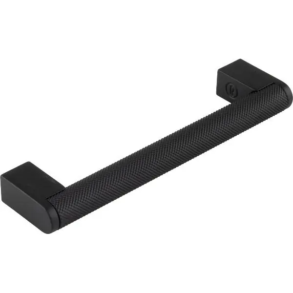 Úchytka Dolon ø14 mm, rozteč 128 mm, š. 143 mm, ocel/zinkový odlitek černý matný Doprava Zdarma