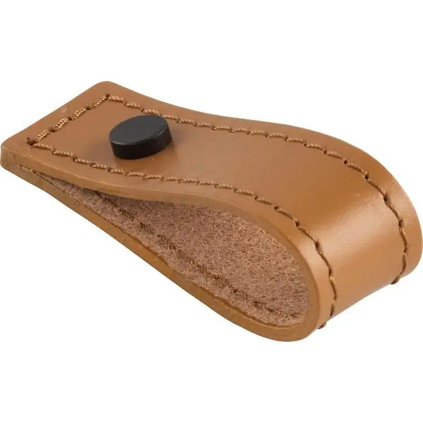 Knopka Marse šířka 25 mm, výška 80 mm, kůže sv. hnědá Levný