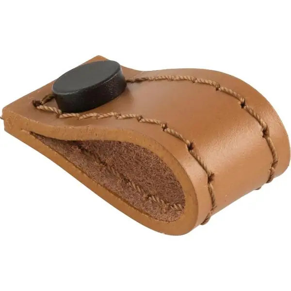 Rychlé Dodání Knopka Marse šířka 18 mm, výška 38 mm, kůže sv. hnědá