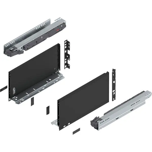 Výprodej BLUM LEGRABOX pure sada výška C, BLUMOTION S, 40kg, délka 350, karbonově černá