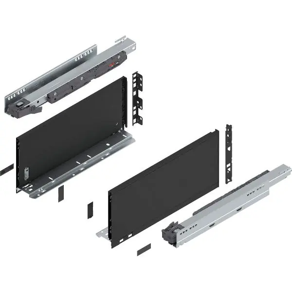 BLUM LEGRABOX pure sada výška C, BLUMOTION S, 40kg, délka 400, karbonově černá Bezpečná Platba