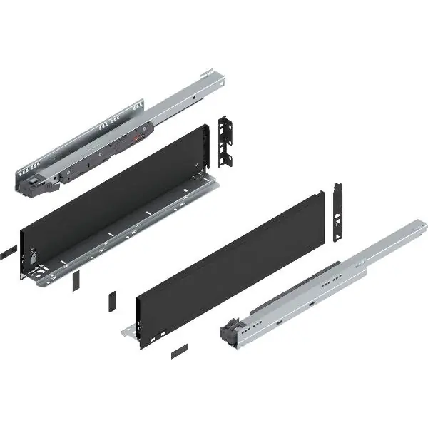 Bezpečná Platba BLUM LEGRABOX pure sada výška K, BLUMOTION S, 40kg, délka 550, karbonově černá