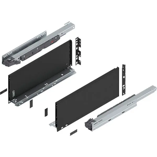 Nová Kolekce BLUM LEGRABOX pure sada výška C, BLUMOTION S, 40kg, délka 450, karbonově černá