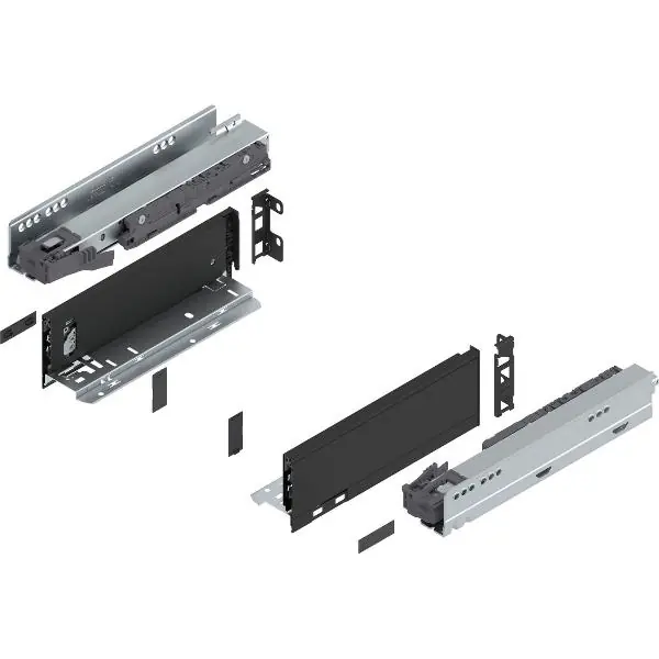 Autentický BLUM LEGRABOX pure sada výška M, BLUMOTION S, 40kg, délka 270, karbonově černá