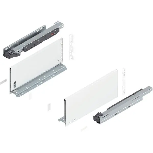 Značkový BLUM LEGRABOX pure sada výška C, TIP-ON, 40kg, délka 400, hedvábně bílá