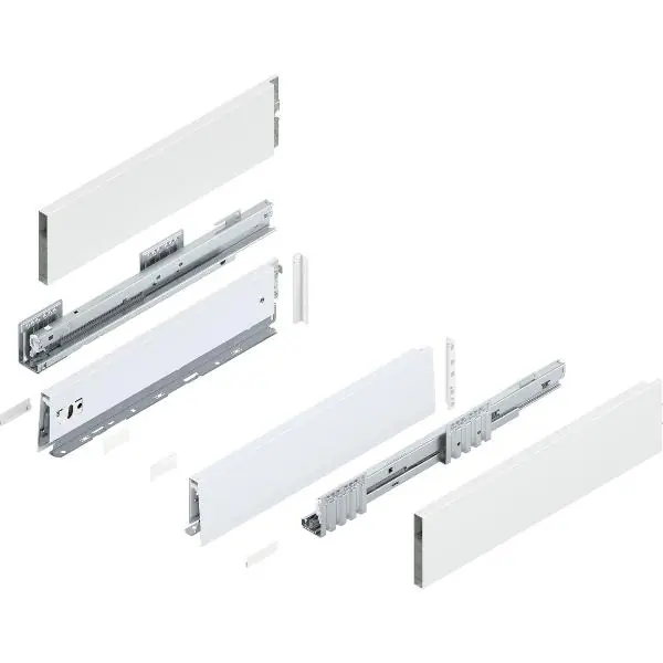 BLUM MERIVOBOX výsuv koše sada výška E-boxcap BLUMOTION B, 70kg, d.450, h. bílá Speciální Cena