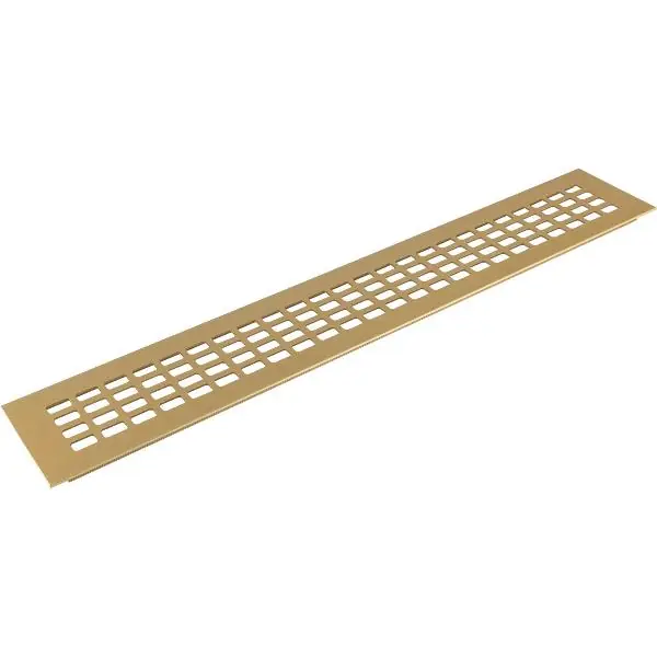 Větrací mřížka 500 x 80 mm hliník zlatá elox Akční Cena