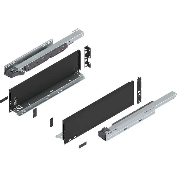 BLUM LEGRABOX pure SET výška K, TIP-ON, 40kg, délka 450, karbonově černá Oblíbený