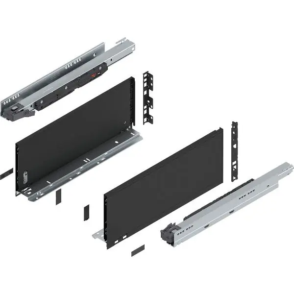 BLUM LEGRABOX pure sada výška C, BLUMOTION S, 70kg, délka 450, karbonově černá Speciální Cena