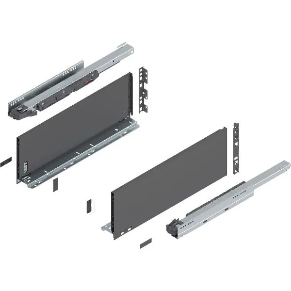 Vysoce Kvalitní BLUM LEGRABOX pure sada výška C, TIP-ON, 40kg, délka 500, orion šedá