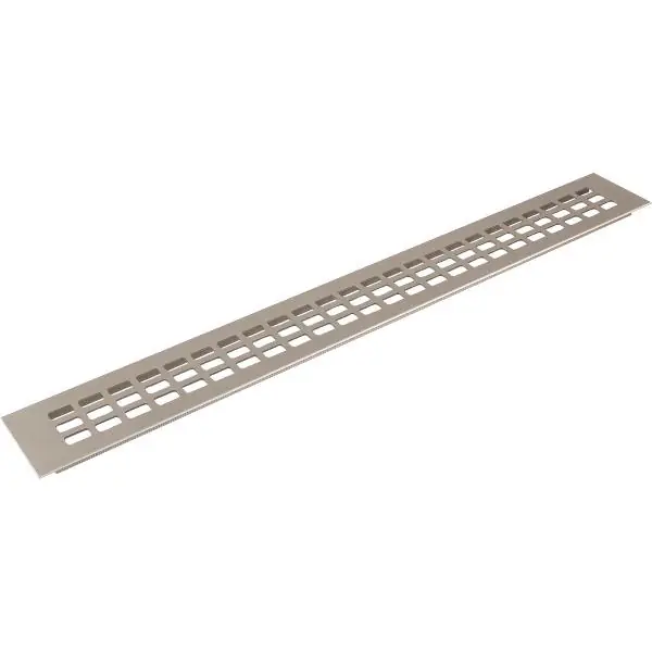 Časově Omezené Větrací mřížka 500 x 60 mm hliník/titan nerez efekt