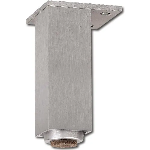 Dekorační noha 40x40 mm, délka 190 mm, nastavitelná hliník kartáčovaný Výprodej