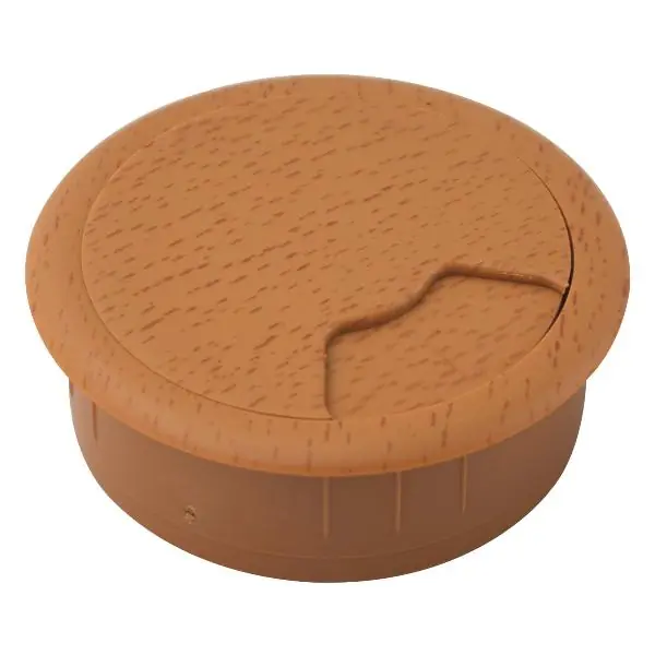 Hit Sezóny CONFURN Kabel. průchodka, kulatá, vestavba ø 80 mm, plast buk