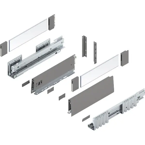 BLUM MERIVOBOX sada výška E-Boxcover, BLUMOTION B, 40kg, d. 300, indium šedá Dokud Zásoby Vydrží