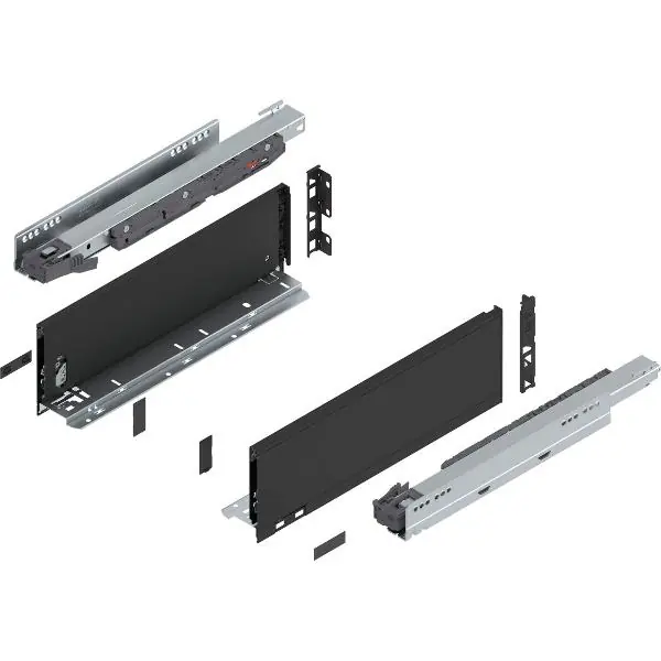 Ověřený BLUM LEGRABOX pure SET výška K, TIP-ON, 40kg, délka 400, karbonově černá