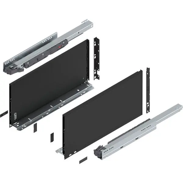 BLUM LEGRABOX pure sada výška F, TIP-ON, 40kg, délka 500, karbonově černá Odeslání Ihned
