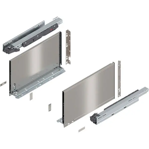 BLUM LEGRABOX pure sada výška F, BLUMOTION S, 40kg, délka 400mm, INOX Expresní Doručení