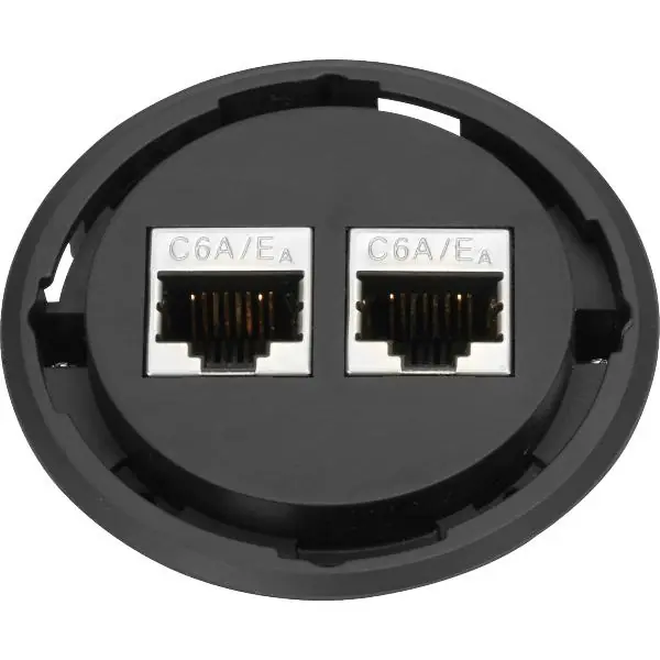 Aktuální EVOline One datový-zásuvkový modul, 2 x RJ45 CAT6, černá