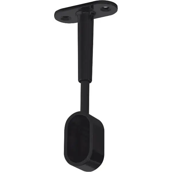 Držák šatní tyče Oval 7 pro zavřenou šatní tyč, 30 x 15 mm, zamak, černá mat Akční Cena