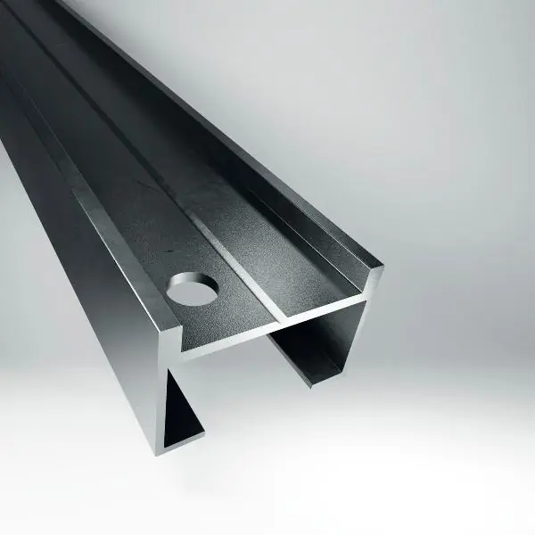Nejlepší Volba Hliníkový terasový profil 54,5 x 37,3 mm, antracitvá šedá mat, děrovaný