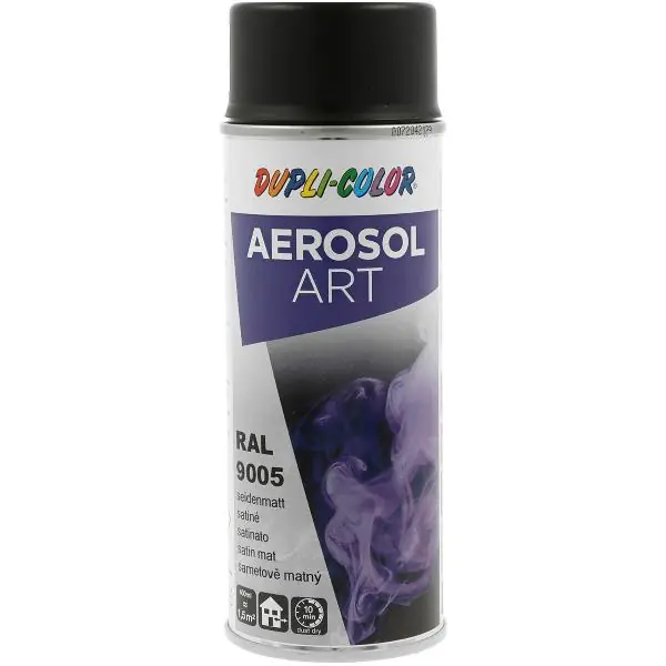 Akce Dupli-Color Aerosol Art sprej 400 ml hluboce černá hedvábně matná / RAL 9005