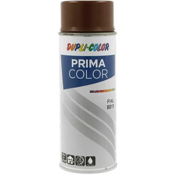 Bezpečná Platba Dupli-Color barva ve spreji Prima 400ml, ořechově hnědá lesklá / RAL 8011