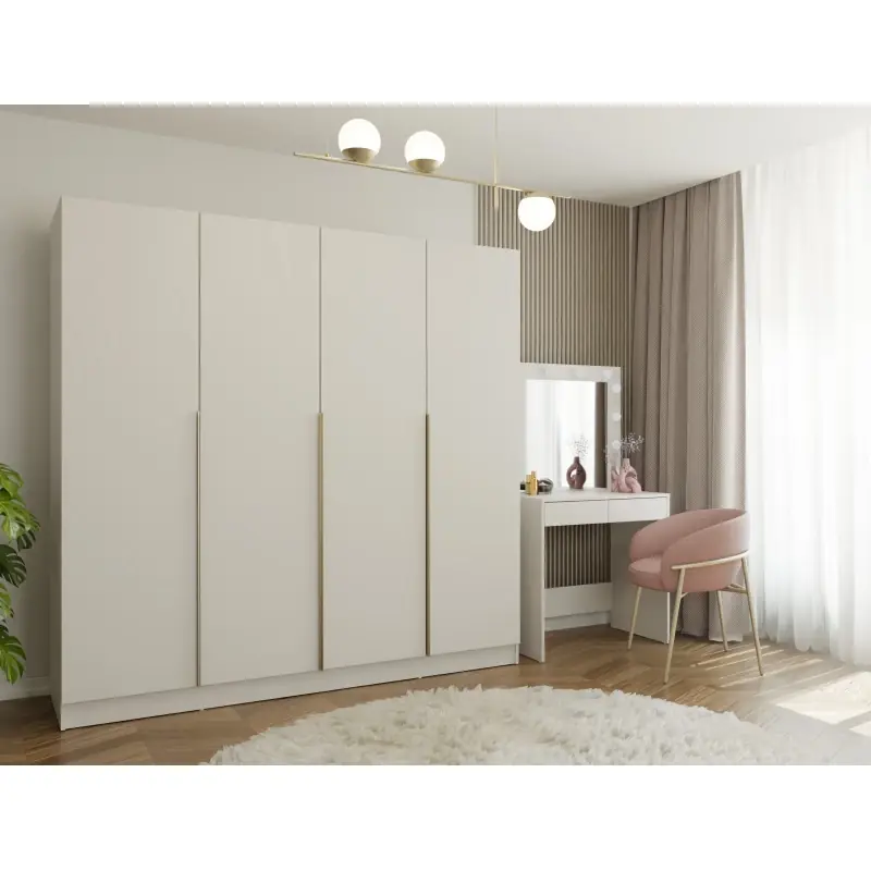 Čtyřdveřová šatní skříň 200 cm CELARI - kašmír Nejprodávanější
