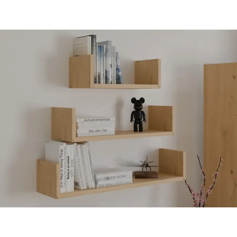 Horká Nabídka Set 3x závěsná polička TARMO - dub artisan
