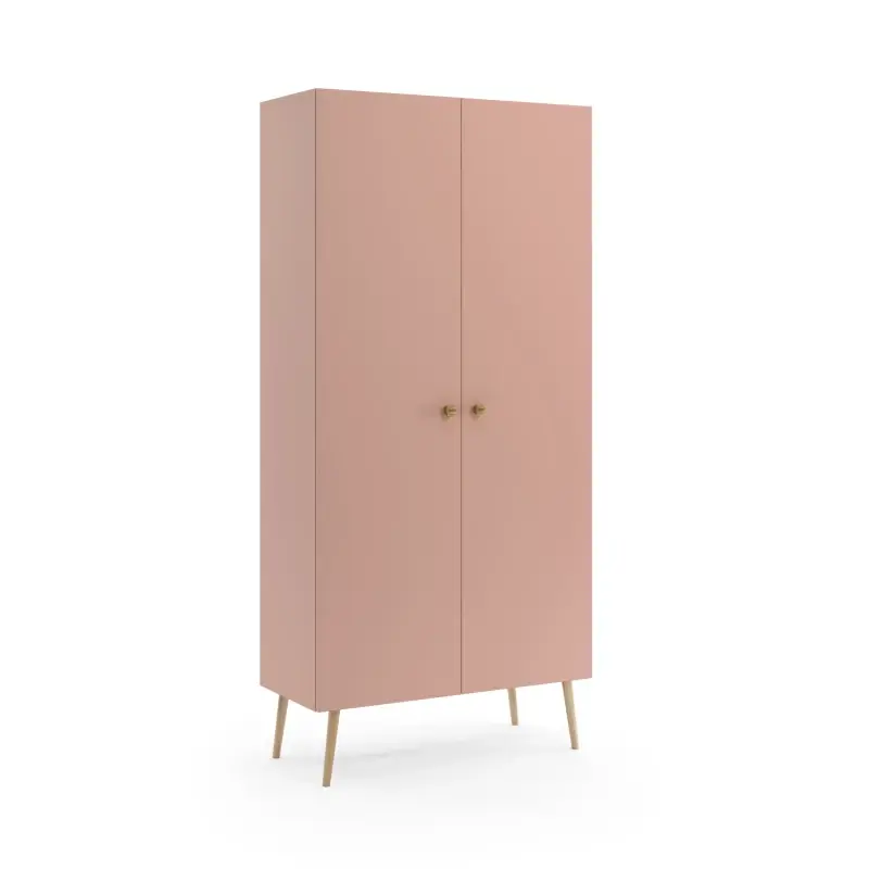 Akční Nabídka Policová skříň 87 cm NILSA - růžová / hnědá
