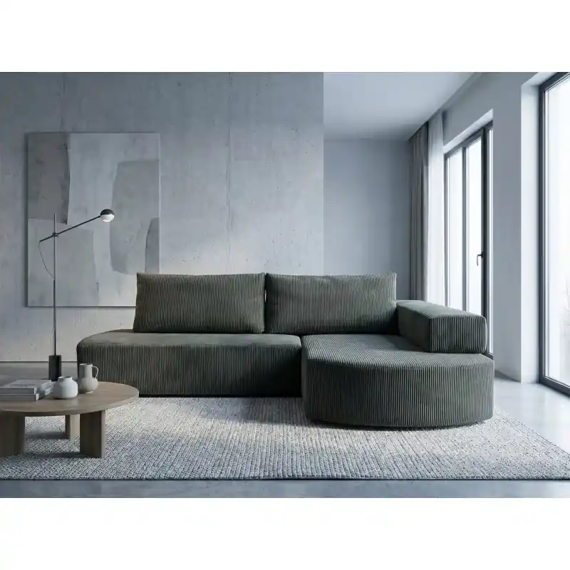 Must-Have Stylová sedací souprava ARABELLA - šedá, pravý roh