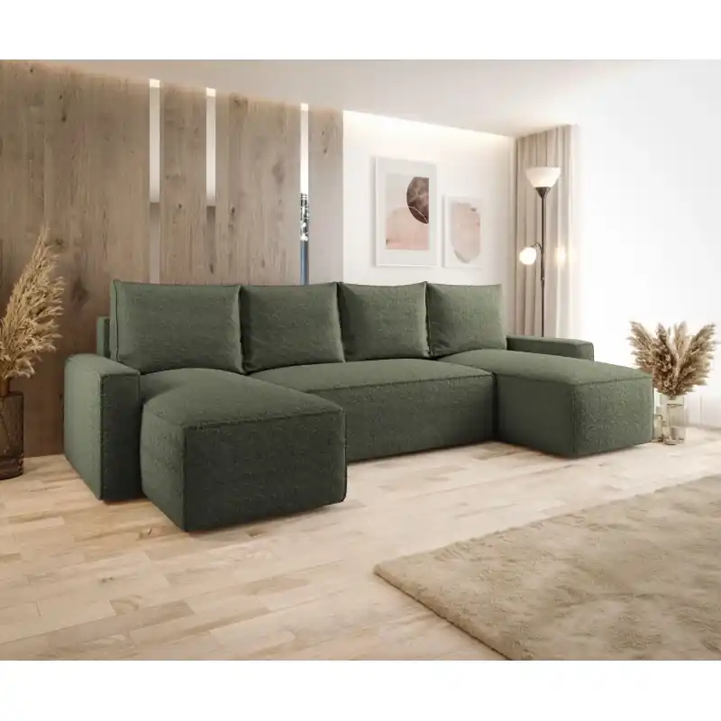 Rozkládací sedací souprava do U SOFTA - khaki Ověřený