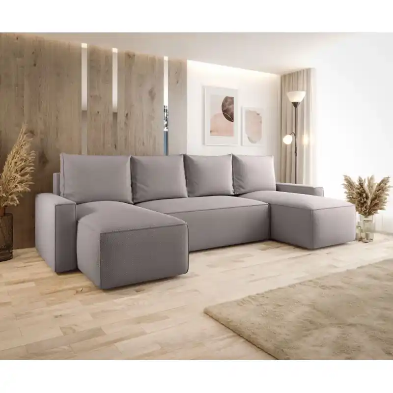 Must-Have Rozkládací sedací souprava do U SOFTA - šedá