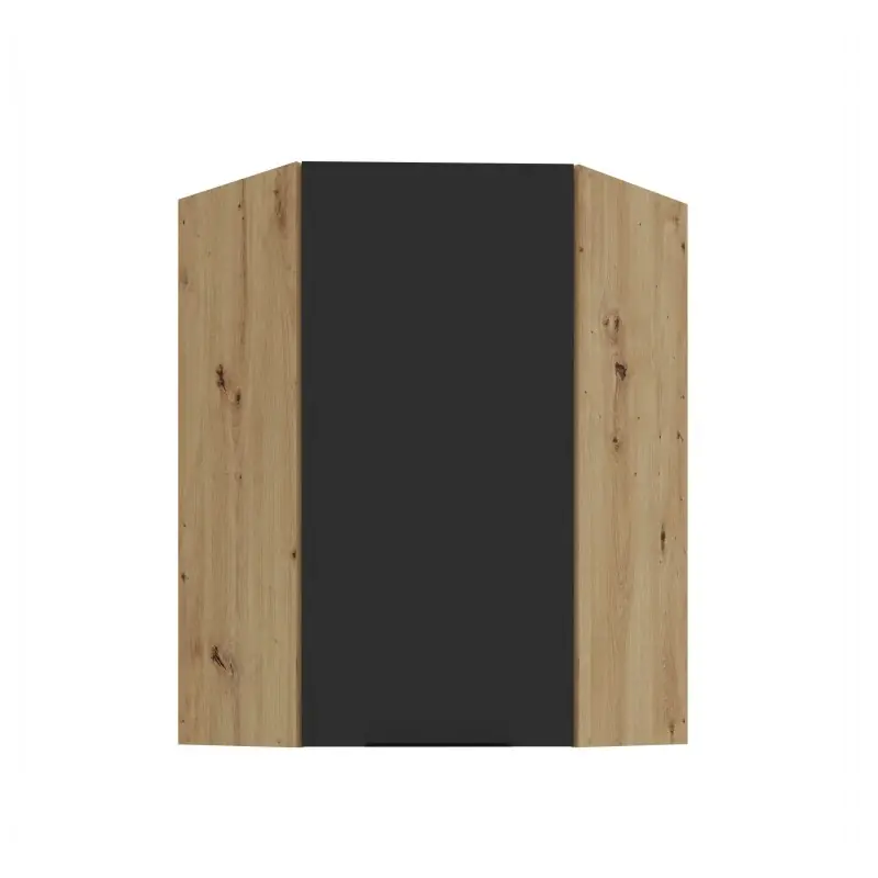 Top Prodej Vysoká rohová skříňka LUNARA 1 - 60x60 cm, černá / dub artisan