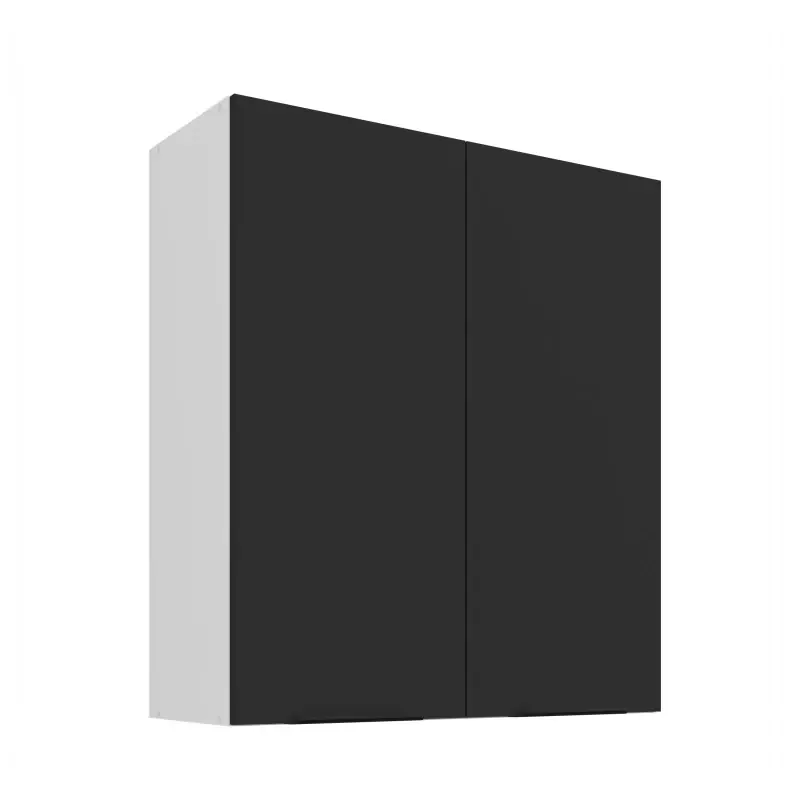 Horká Nabídka Vysoká horní skříňka LUNARA - šířka 80 cm, černá / bílá